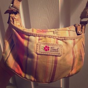 Canvas crossbody purse- lots of pockets!